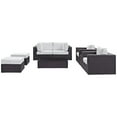 thumbnail image 3 of Ergode Convene 8 Piece Outdoor Patio Sectional Set - Espresso White, 3 of 5