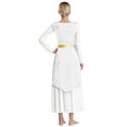 thumbnail image 4 of inhzoy Women's Worship Praise Dance Tunic Overlay Liturgical Dancewear Pullover Vest White-A S, 4 of 7
