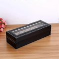 thumbnail image 5 of Watch Jewelry Storage Box, Men's Watch Box 6 10 Grid Faux Leather Display Box Lockable Storage Box, Men's Watch Box with Removable Cushion Stand Glass, 5 of 5