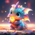 thumbnail image 1 of 5D DIY Taladro Amor Dragón Azul Kit Del 30x30 Cm, 1 of 9