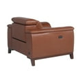thumbnail image 6 of Bergamo Coach Brown Top Grain Leather Power Reclining Chair, 6 of 7