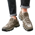 thumbnail image 3 of Lusa Waterproof Low Top Hiking Sneakers for Women Men Lightweight Comfy Non Athletic Shoes for Outdoor Trekking, Walking, And Running Spring Summer Stylish Sports wear Brown 39, 3 of 8