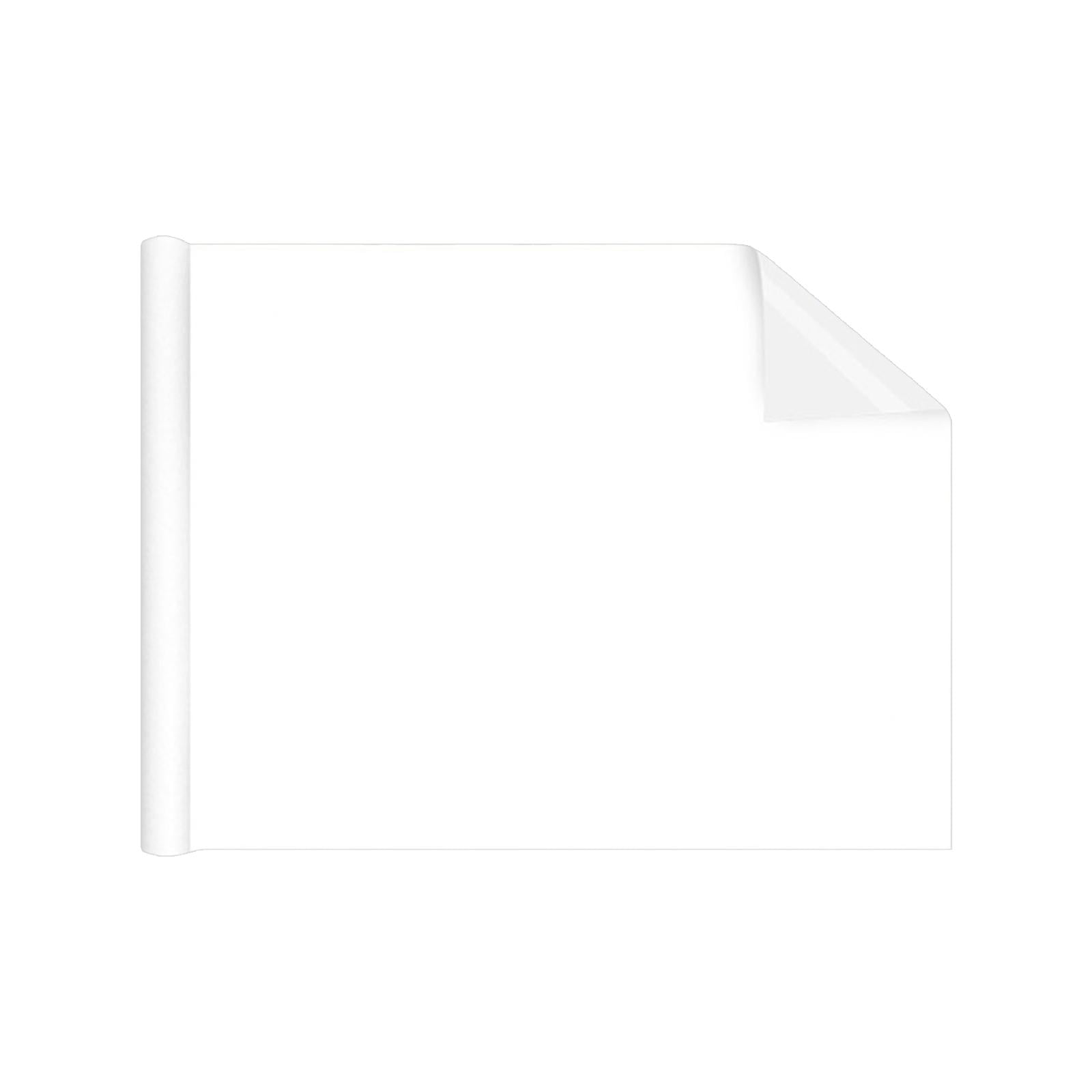 Dry Erase Whiteboard Sticker Kids Drawing Reusable without Damage Wallpaper Peel 60cmx2m white