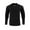 Black, variant on Kalauyu Mens Waffle Crewneck Shirts Regular Fit Long Sleeve Fall Spring Casual T-Shirt