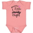 thumbnail image 3 of Inktastic Pretty Eyes and Chunky Thighs Pink Hearts Boys or Girls Baby Bodysuit, 3 of 5