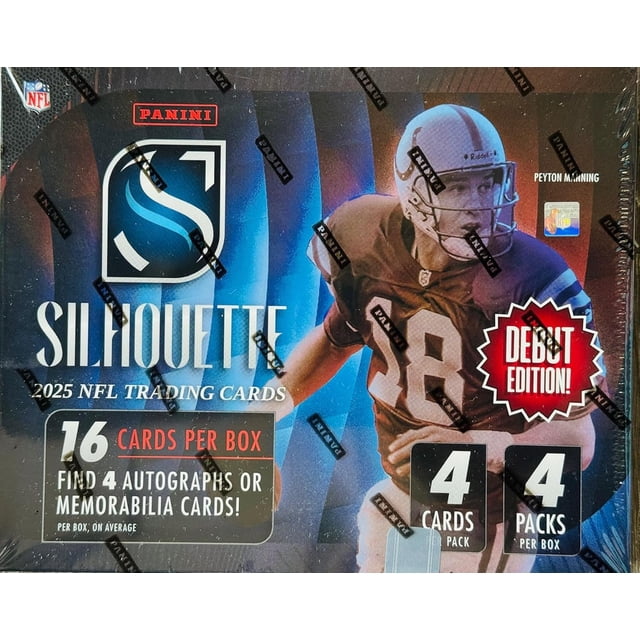 2025 Panini Silhouette Football Hobby Trading Card Box (4 Autographs/Memorabilia Cards Per Box)