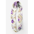 thumbnail image 2 of Bimba Purple Leaves,Lilac & Peony Floral Pure Silk Printed Scarf Dupatta Head Neck Wrap Bandanas For Women 40 x 80 Inches, 2 of 6