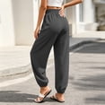 thumbnail image 6 of Gytharion Cotton Linen Pants for Women Fashion Casual Solid Color Drawstring Elastic Waist Trousers Loose Fit Beach Pants, 6 of 7