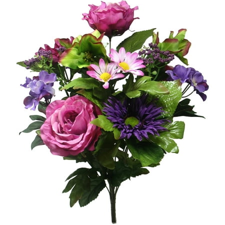 Purple Cabbage Rose Mixed Bouquet - Walmart.com
