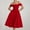 Red, variant on Women's Casual Midi Dress Off Shoulder A-Line Swing Party Dress Sleeveless Flowy Summer Evening Gown