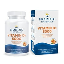 Nordic Naturals Vitamin D3 5000 IU Softgels, Supports Healthy Bones, 120 Ct