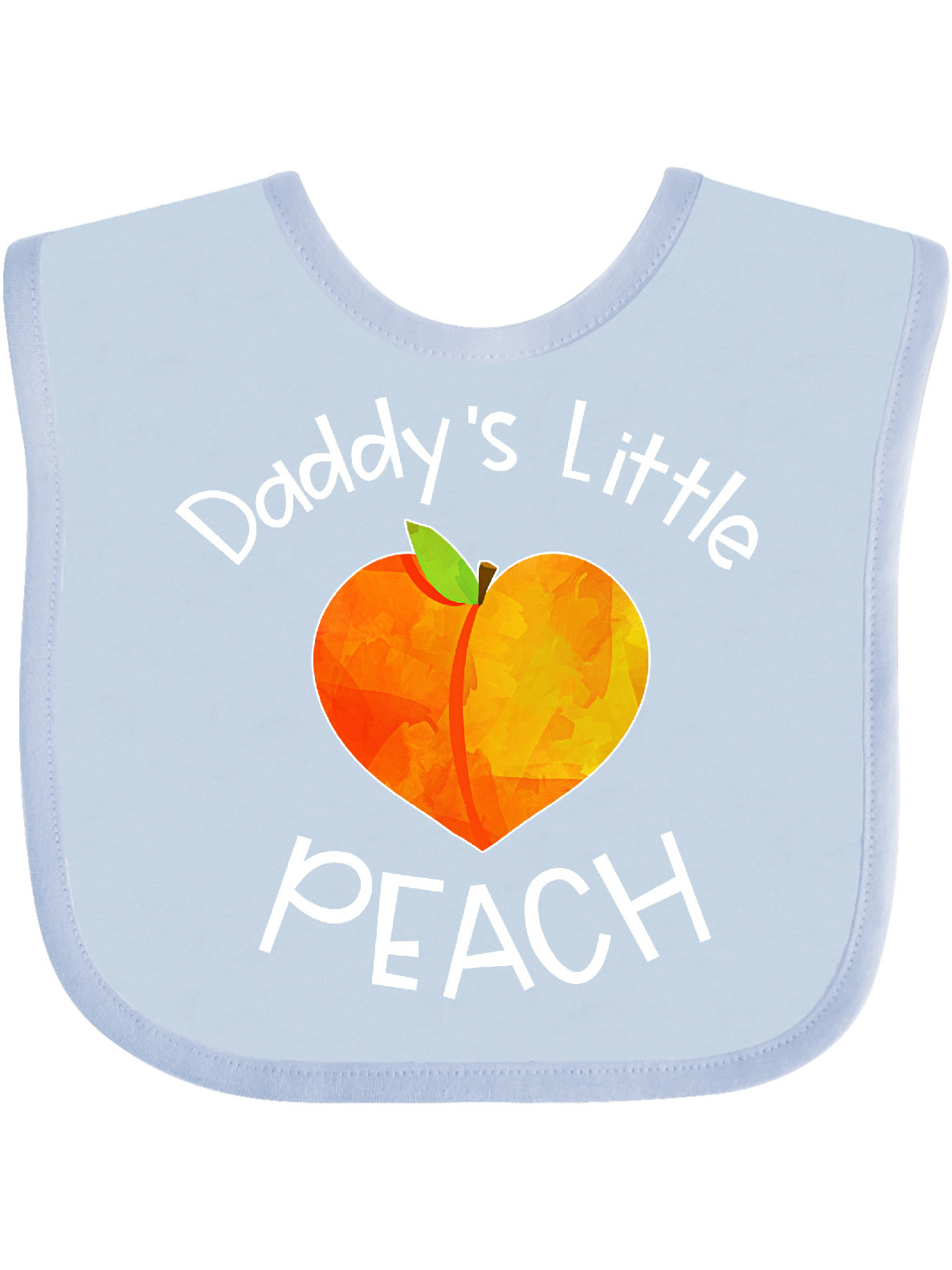 Daddy's Little Peach Cute Peach Heart Baby Bib