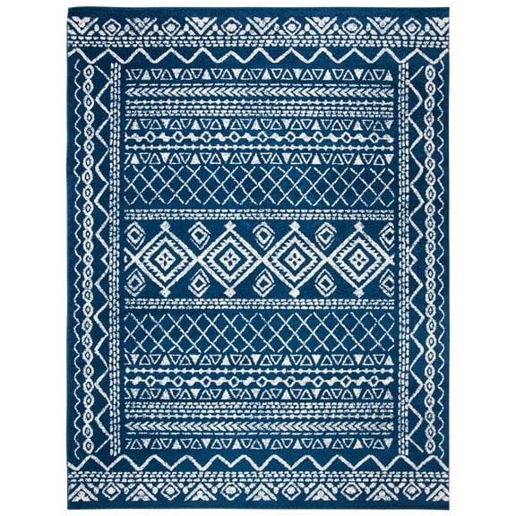 SAFAVIEH Tulum Ronald Distressed Area Rug, 12' x 15', Navy/Ivory