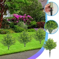 BGZLEU Artificial Cedar Topiary Ball Tree with Ground Spike, 22'' Fake Cedar Plant UV Resistant Artificial Shrubs, Faux Cypress Plant Fake Bushes for Front Porch Garden Indoor Outdoor