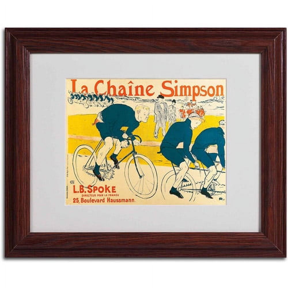 Trademark Fine Art "Catene Simpson" Canvas Art by Henri Toulouse-Lautrec, Wood Frame