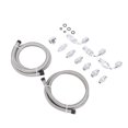 thumbnail image 1 of Power Steering Pump Hose Kit, Power Steering Lines Kit Waterproofing 25 Inch 6AN Nylon Stainless Steel  for Cars Replacement for C10 LS Swap Connects Type 2, 1 of 7