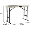 thumbnail image 4 of Lifetime Products 80387 4-Foot Commercial Adjustable Folding Table, Almond, 4 of 5