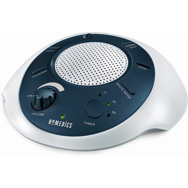 Máquina de Sonido Ruido Blanco HoMedics Terapia de Sueño Portátil 6 Sonidos Relajantes Hogar Oficina Bebé Viajes Azul Homedics BD17212