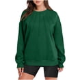 thumbnail image 2 of Xunlbb Pullover Sweaters for Women, Women Oversized Sweatshirt Crewneck Casual V Neck Long Sleeve Shirts Fleece Pullover Tops Fall Teens Preppy Clothes S-2XL Gifts for Her, 2 of 9