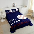 thumbnail image 4 of Erosebridal American Baseball Bedding Sets King With Comforter,Ball Game Comforter Sets King Size,Sport Gamer Room Decorative,Reversible,Ultra Soft,3-Piece, 4 of 8