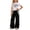 #02 Black, variant on Gyexs Size 10-12 Girls Back to School Outfits School Uniform Short Sleeve Summer Outfit Casual 2 Piece Crop Top & Skirt Set #01 Navy 10-11 Years