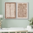 thumbnail image 2 of IDEA4WALL Framed Canvas Print Wall Art Set Abstract Retro Forest Leaf Collage Retro Art Nature Wilderness Fine Art Vintage Botanical Decor for Living Room, Bedroom, Office - White 24"x36"x2, 2 of 5