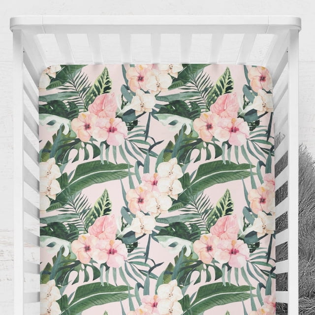 Juego de Cuna Floral Tropical para Niños