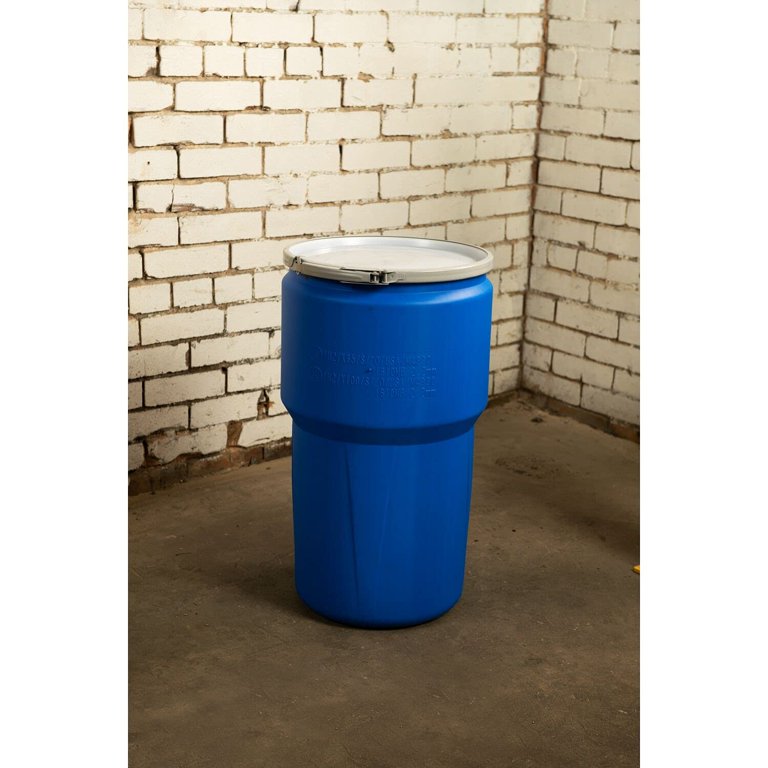 15 Gallon Poly Open Top Drum (With Lid)