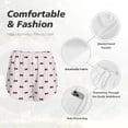 thumbnail image 4 of Pofeuu bow on polka dots Print Women's Athletic Shorts Running Workout Shorts Tummy Control Quick Dry Gym Shorts with Pockets Double layer sports shorts-XX-Large, 4 of 7