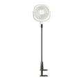 thumbnail image 2 of Ventilador personal con cuello flexible, giratorio 360 degree, silencioso, con clip, mini ventilador USB 3 Blanco 2200mAh, 2 of 9