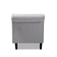 thumbnail image 2 of Baxton Studio Florent Grey Upholstered Black Finished Chaise Lounge, 2 of 9