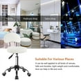 thumbnail image 6 of Rolling Stool with Mid Back Height Adjustable Chair PU Leather Swivel Chair with Wheels for Office Home Task Drafting (White), 6 of 7