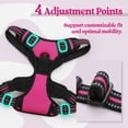 thumbnail image 4 of Arnés para perros Rabbitgoo, ajustable, sin tirones, rosa intenso, S, 4 of 8