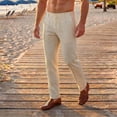 thumbnail image 2 of Cmfcve Men's Dress Pants Waffle Straight Fit Flat Front Trousers Business Casual Pants, 2 of 5