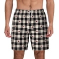 thumbnail image 3 of Uemuo Black Plaid Heart Pattern Mens Swim Trunks Quick Dry Board Shorts with Mesh Lining, Stretch Beach Shorts Quick Dry No-Chafing Board Shorts-X-Large, 3 of 9