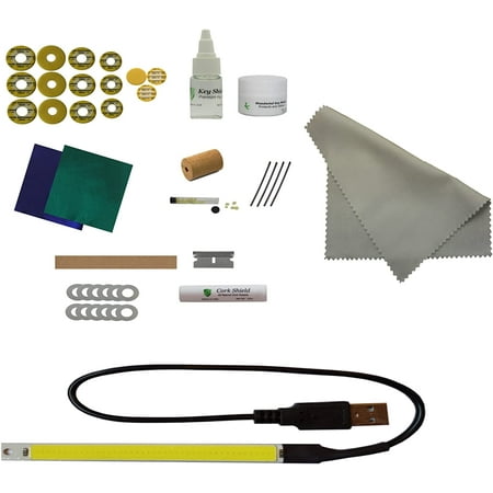 Premium Instrument Clinic Flute Pad Kit, with Head Cork, Leak Light, Compatible with Jupiter Closed Hole Flutes