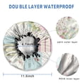 thumbnail image 3 of Shower Caps,Pioneer Flower Floral Print Pattern Waterproof Shower Cap for Women 4 Pieces,Double Reusable Hair Cover for Shower PEVA Elastic Stretch Hem, 3 of 7
