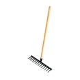 thumbnail image 4 of jinwen Garden Leaf Rake Wooden Handle Flower Bed Weeding Gathering Leaves Lawn Rake 14 Teeth 48x12x10cm, 4 of 9