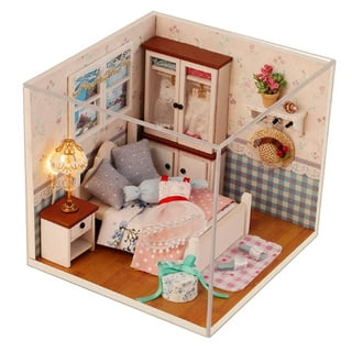 DIY Dollhouse Kit UniHobby Wooden DIY Miniature Dollhouse Toy Gift with  Dust Proof Cover 1:24 Scale UniHobby