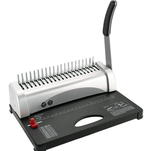 Manual Rubber Ring Binding Machine Stapler, 21-Hole Comb Binder,Binding 450 Sheets (A4-80g) Book Binder Machine Puncher For Letter/A4/A5