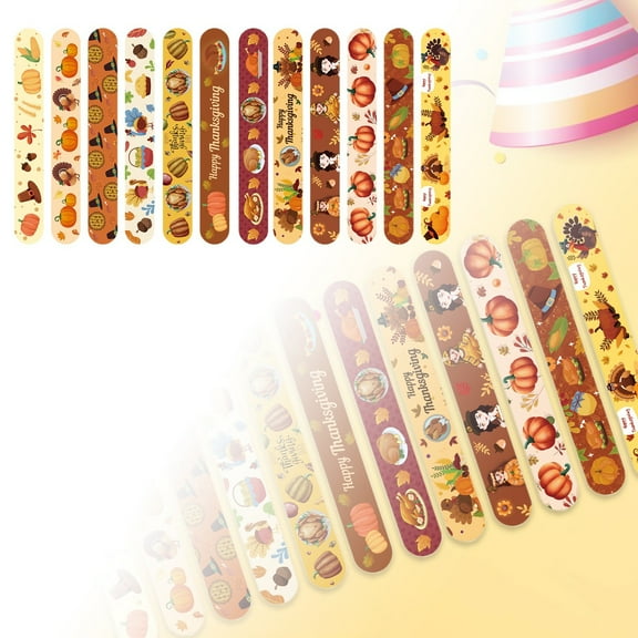 Festive Themed Slap Bracelets Party Wristbands for Holiday Celebrations and Events