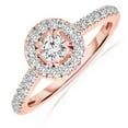 thumbnail image 2 of Half Carat Round cut Halo Diamond Engagement Ring in Rose Gold, 2 of 2