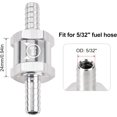 thumbnail image 2 of GFDYREE 5/32" Fuel Check Valve One Way Inline Non Return Diesel Gasoline Silver 4PCS, 2 of 6