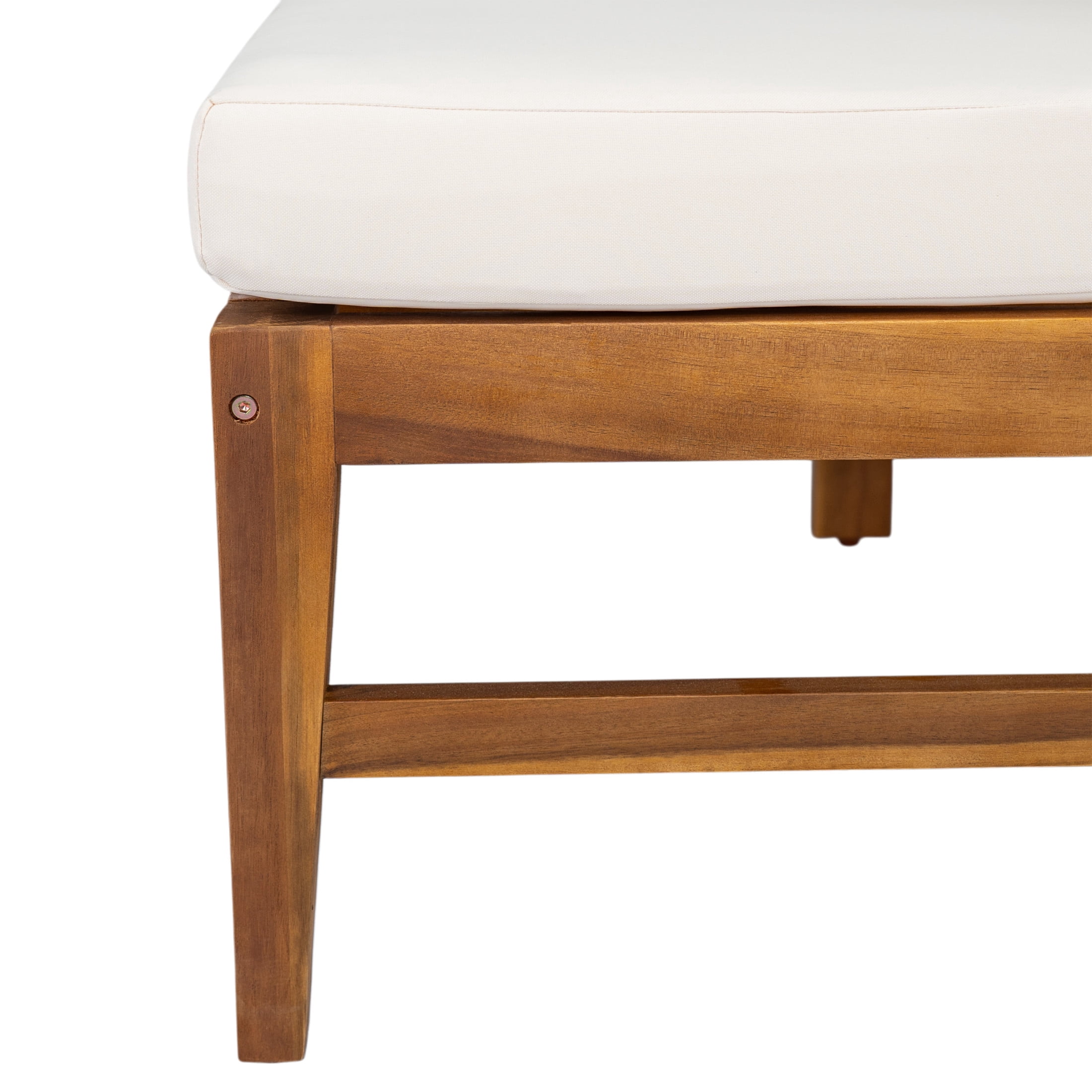 Christopher Knight Home 2-Piece Outdoor Patio Deep Seating Loveseat with Coffee Table, Acacia Wood Frame, Cream+Teak