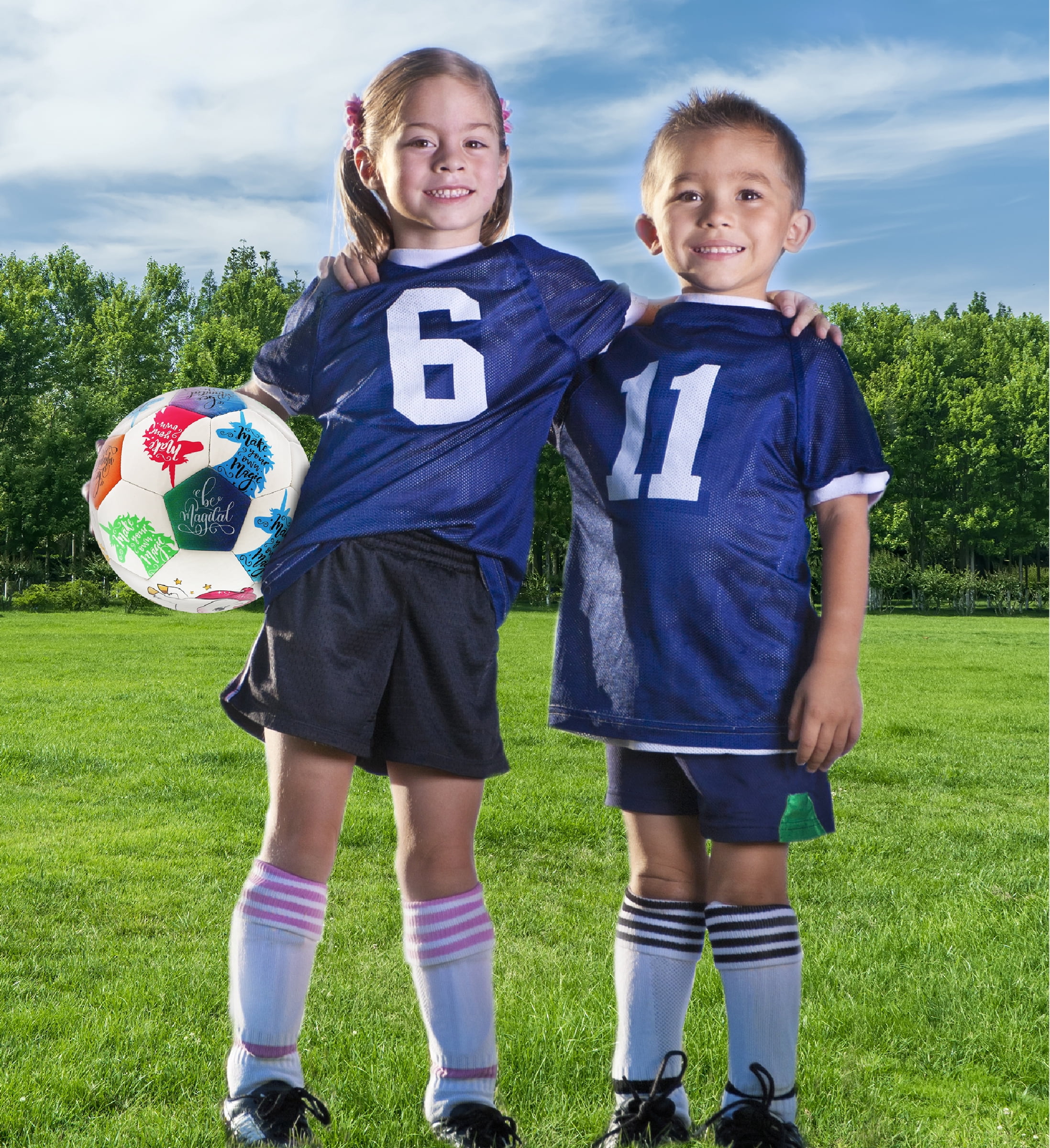 Barocity Unicorn Size 3 Soccer Ball - Boys and Girls Soccer Ball for Kids, Colorful Unicorn Ball, Fun Toddler Kids Soccer Ball for Indoor and Outdoor Sports Games, Cool Small Soccer Ball for All Ages