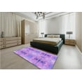 thumbnail image 5 of Ahgly Company Machine Washable Indoor Rectangle Transitional Bright Lilac Purple Area Rugs, 3' x 5', 5 of 7