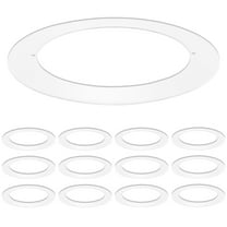 Luxrite 12-Pack White Goof Trim Ring for 4 inch Recessed Lights and Ceiling Light Fixtures, Outer Diameter 5.75 inch, Inner Diameter 4.25 inch