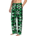 thumbnail image 2 of Xecao Christmas Pattern At Buffalo Plaid Men's Straight Lounge Pajama Pants: The Ultimate in Comfortable Sleepwear, 2 of 9