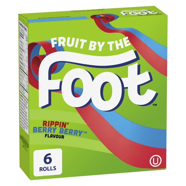 Fruit by the Foot Fruit Flavoured Snacks, Rippin' Berry Berry, Gluten Free, 6 rolls