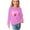 Pink, variant on Odeerbi Toddler Girls Fall Winter Basic Layering T-Shirt Cute Print Basic Tees Long Sleeve Shirts Cute Crewneck Tops Dressy Casual Blouses Base Layer Toddler Clothes Olive Green